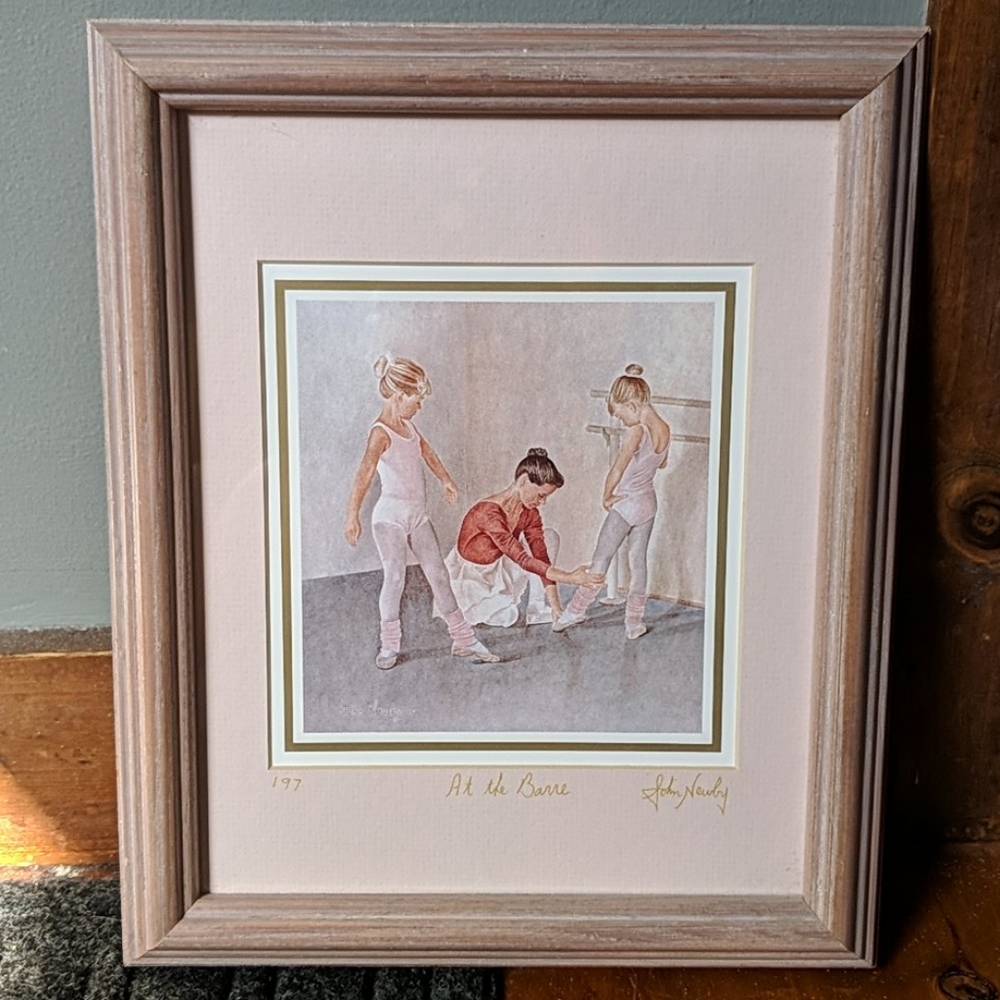 Signed John Newby Print At The Barre Numbered